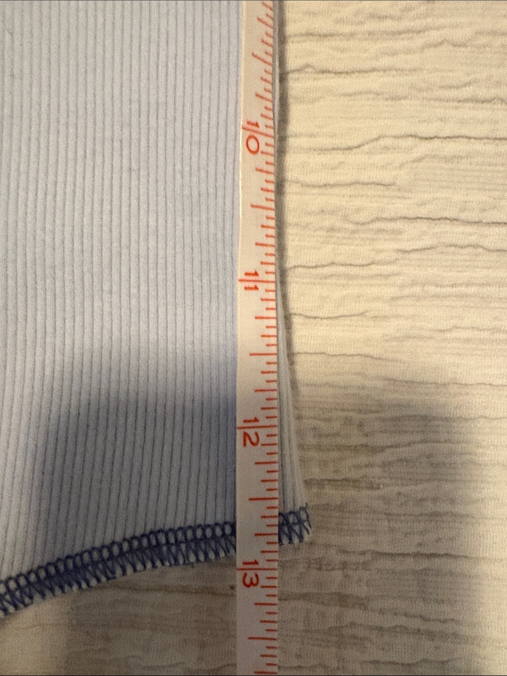 aerie Light Blue Henley Tank Top with Navy Trim - Picture 4 of 5